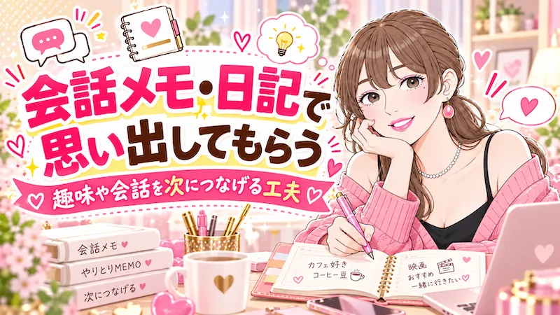 会話メモ 日記で思い出してもらう 趣味や会話を次につなげる工夫