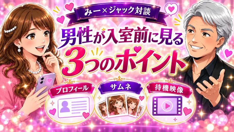 男性が入室前に見る3つのポイント